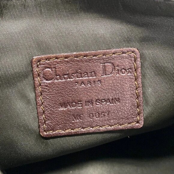 Auth DIOR/ChristianDior Trotteur Beige Khaki Dark Brown Jacquard Leather - Picture 6 of 16